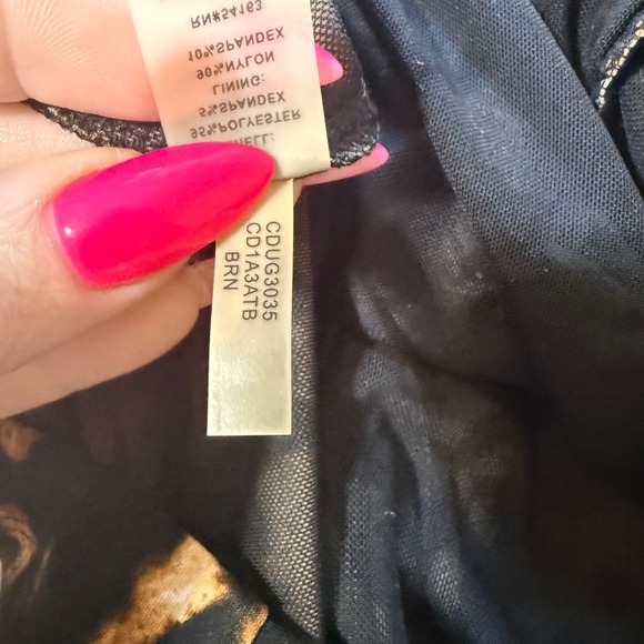 Calvin Klein Women's 8 Leopard Print Sheath Dress Sleeveless Ruched Mob Wife - Picture 7 of 10